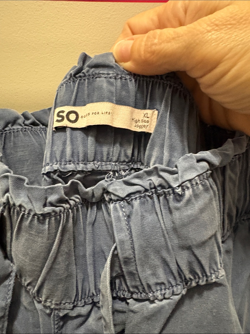 Women's Elastic-Waist Jogger Pant SET includes: Black, Tan and Blue. - Picture 9 of 12